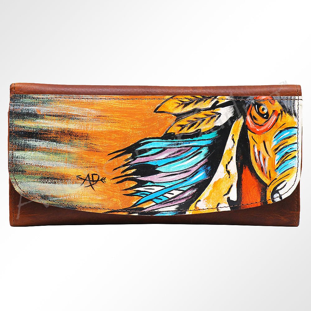 American Darling Wallet Genuine Leather Women Bag Western Handbag Purse