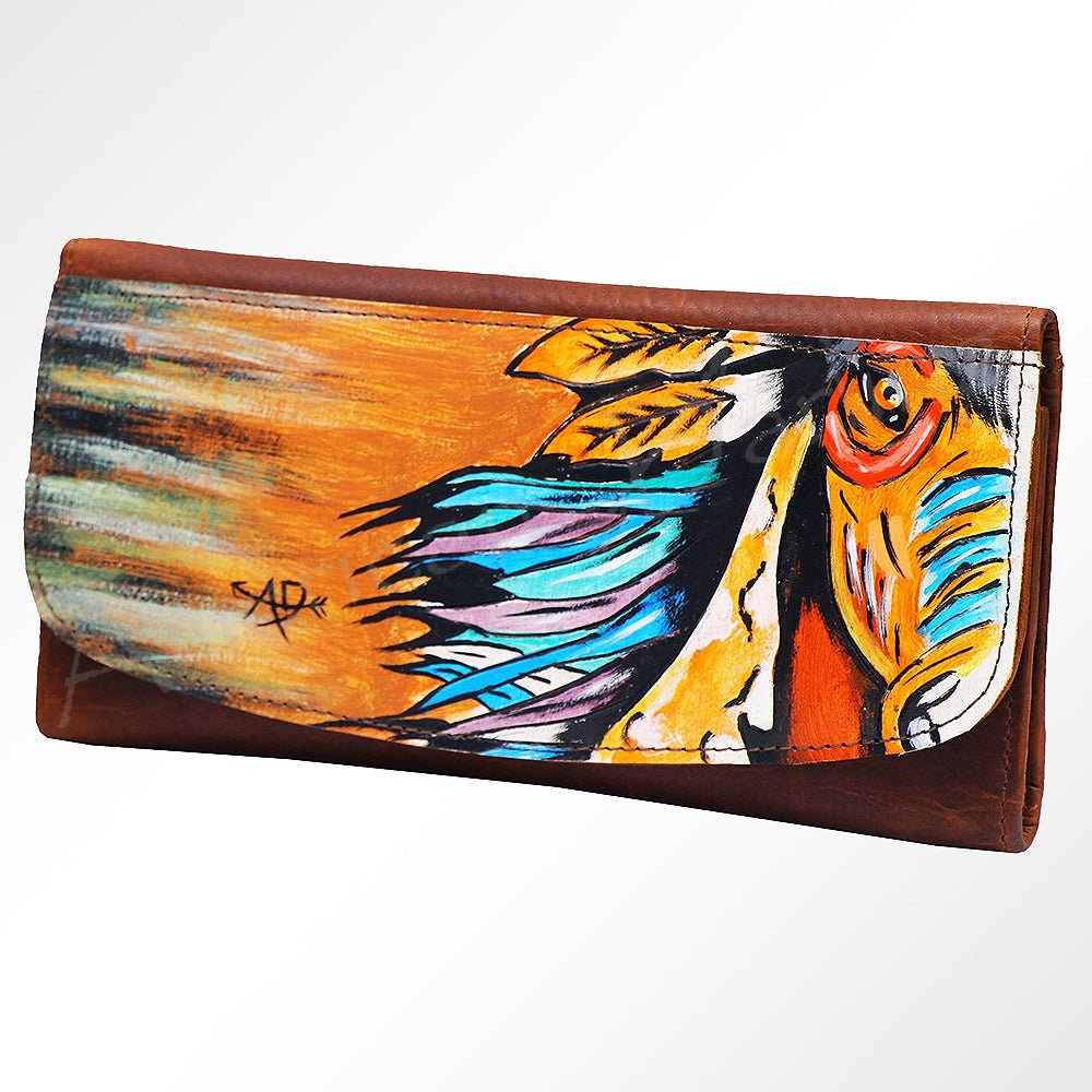 American Darling Wallet Genuine Leather Women Bag Western Handbag Purse