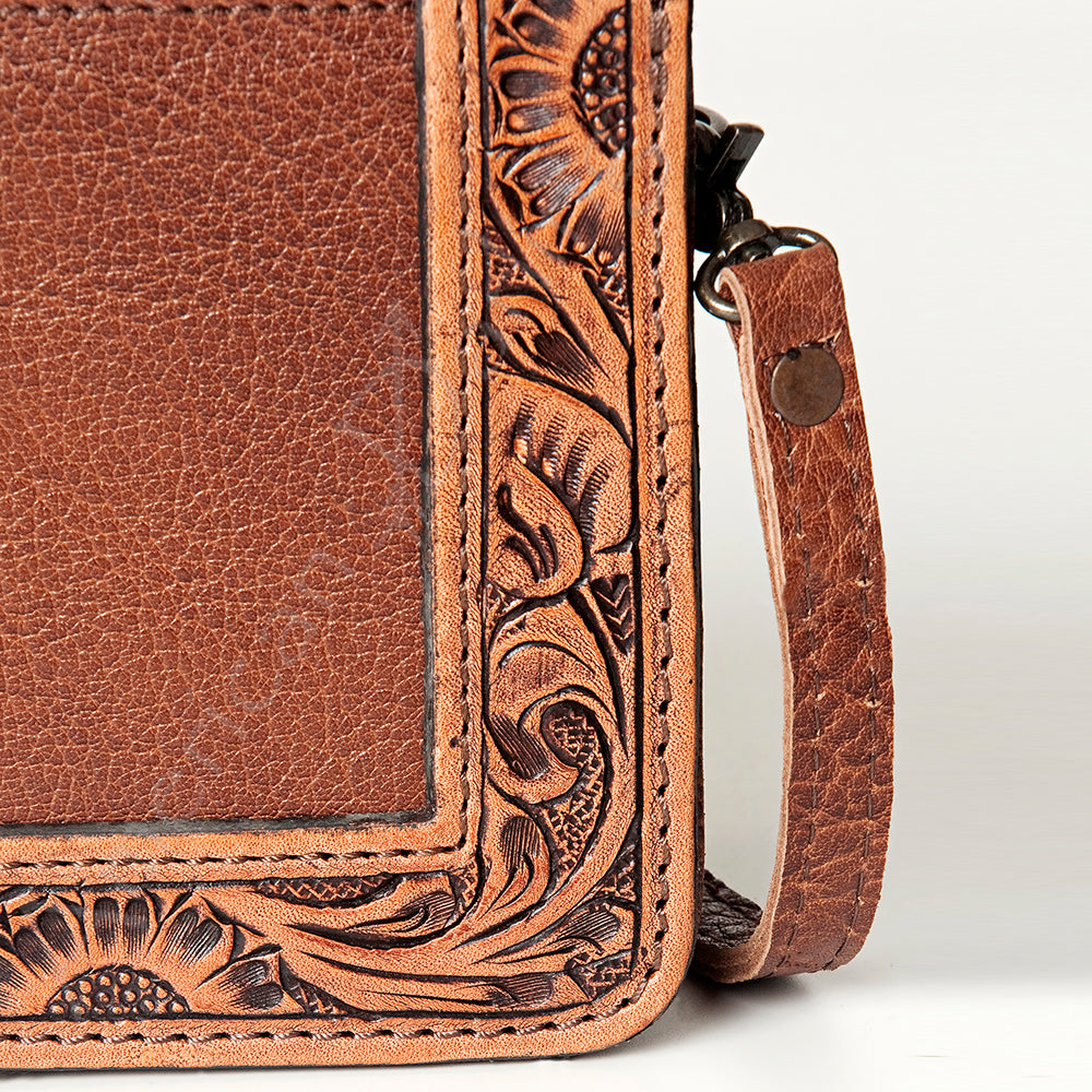 American Darling Cross Body Hand Tooled Hair on Genuine Leather Western Women Bag Handbag Purse |