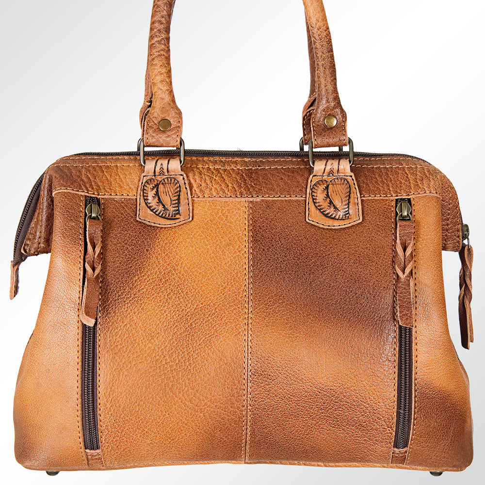 American Darling ADBG688 Tote Hand Tooled Hair-On Genuine Leather Women Bag Western Handbag Purse