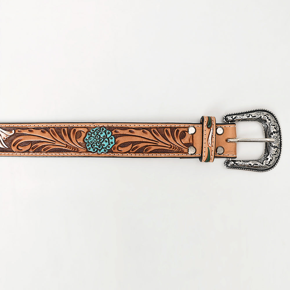 American Darling Beautifully Hand Tooled Genuine American Leather Belt Men and  Women