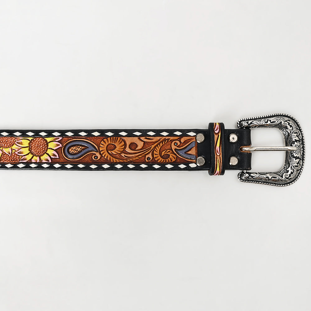 American Darling Beautifully Hand Tooled Genuine American Leather Belt Men and  Women