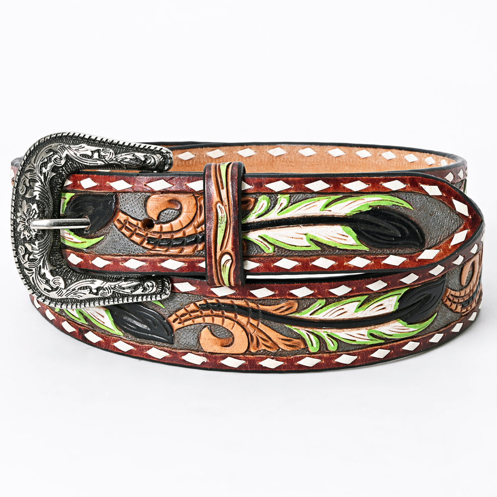 American Darling Beautifully Hand Tooled Genuine American Leather Belt Men and  Women