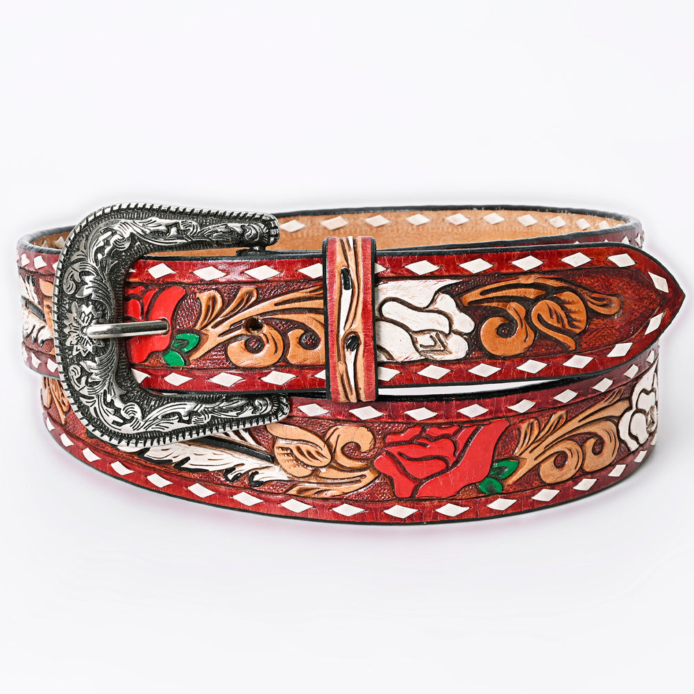 American Darling Beautifully Hand Tooled Genuine American Leather Belt Men and  Women