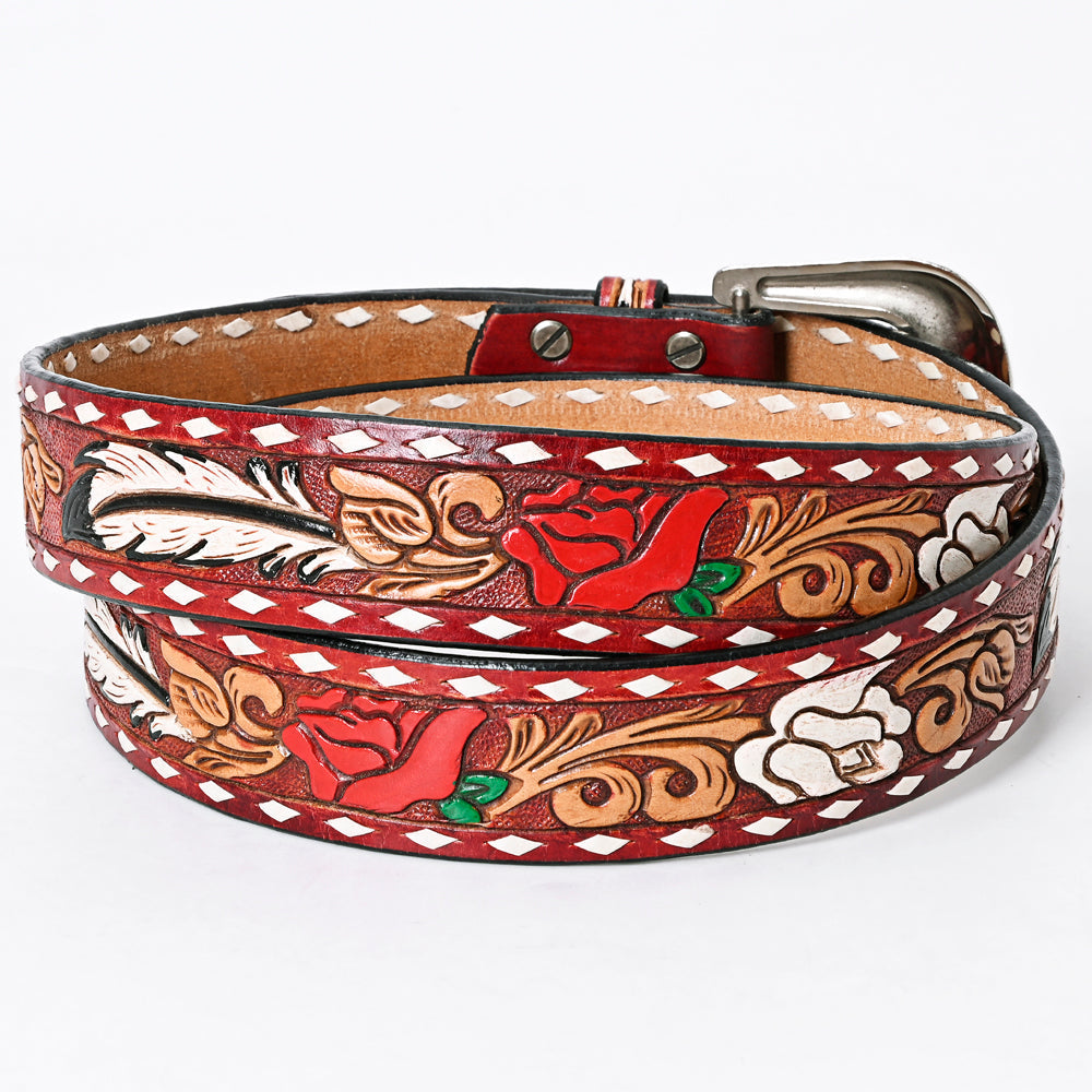 American Darling Beautifully Hand Tooled Genuine American Leather Belt Men and  Women