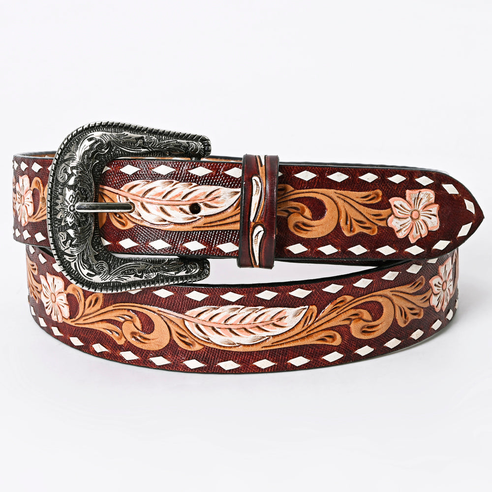 American Darling Beautifully Hand Tooled Genuine American Leather Belt Men and  Women
