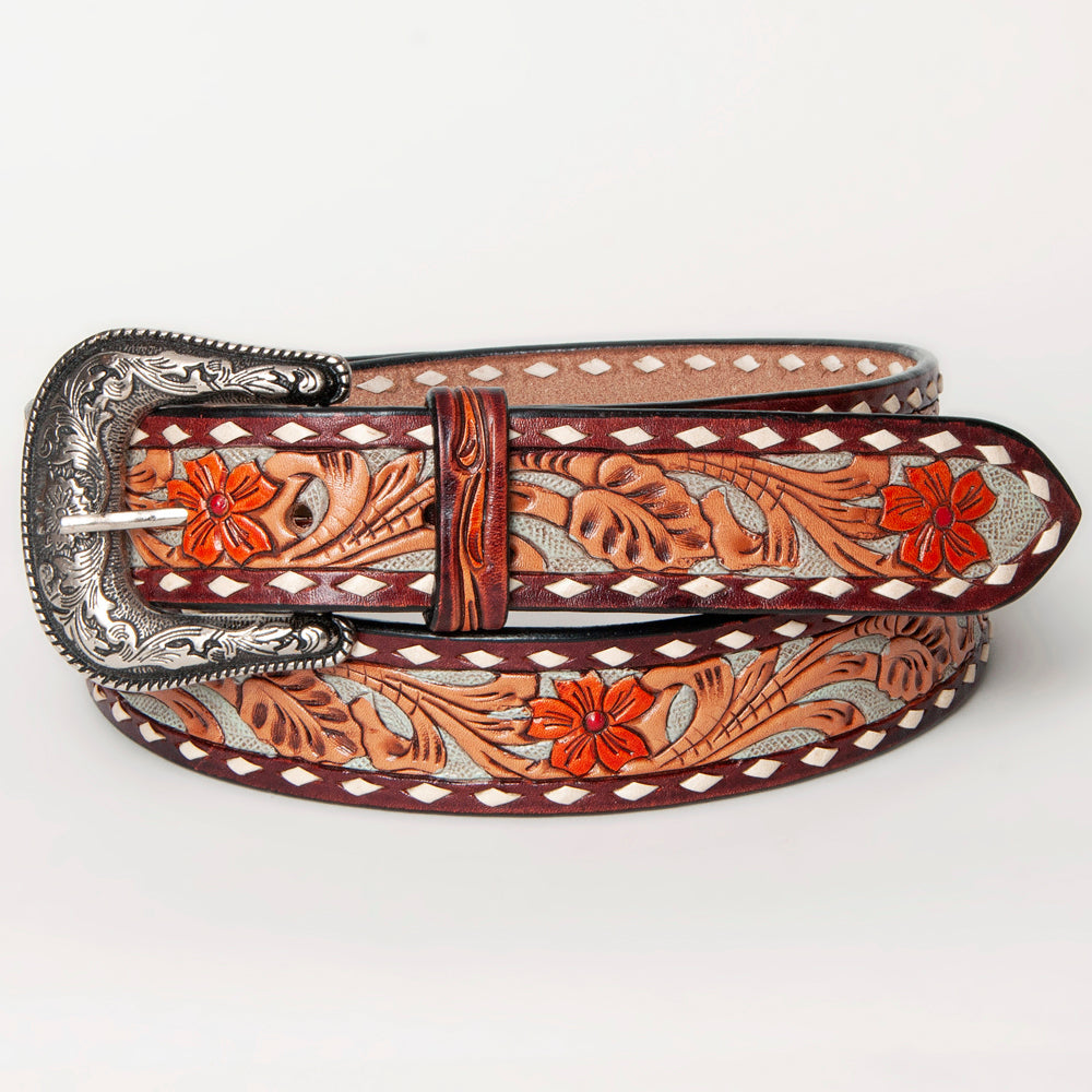 American Darling Beautifully Hand Tooled Genuine American Leather Belt Men and  Women