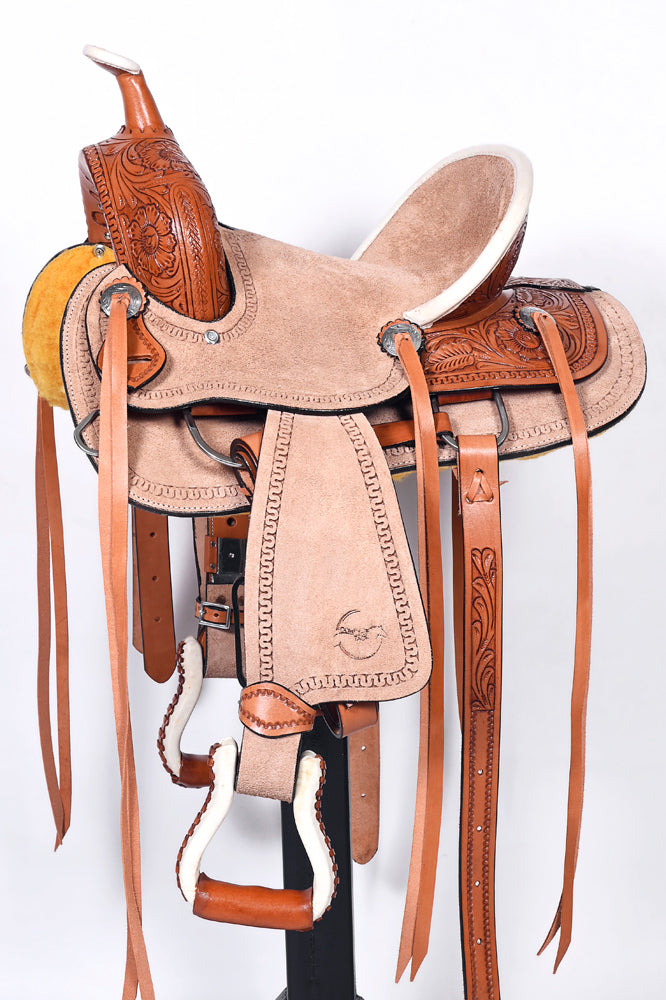 Comfytack Kids Youth Children Miniature Pony Saddle Leather Trail Western Tack