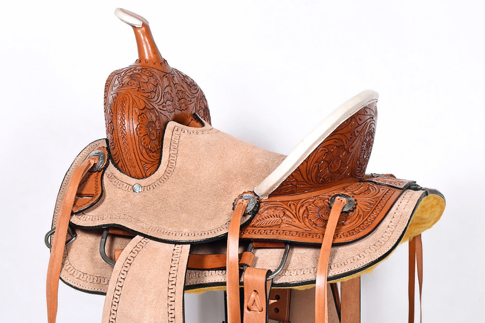 Comfytack Kids Youth Children Miniature Pony Saddle Leather Trail Western Tack