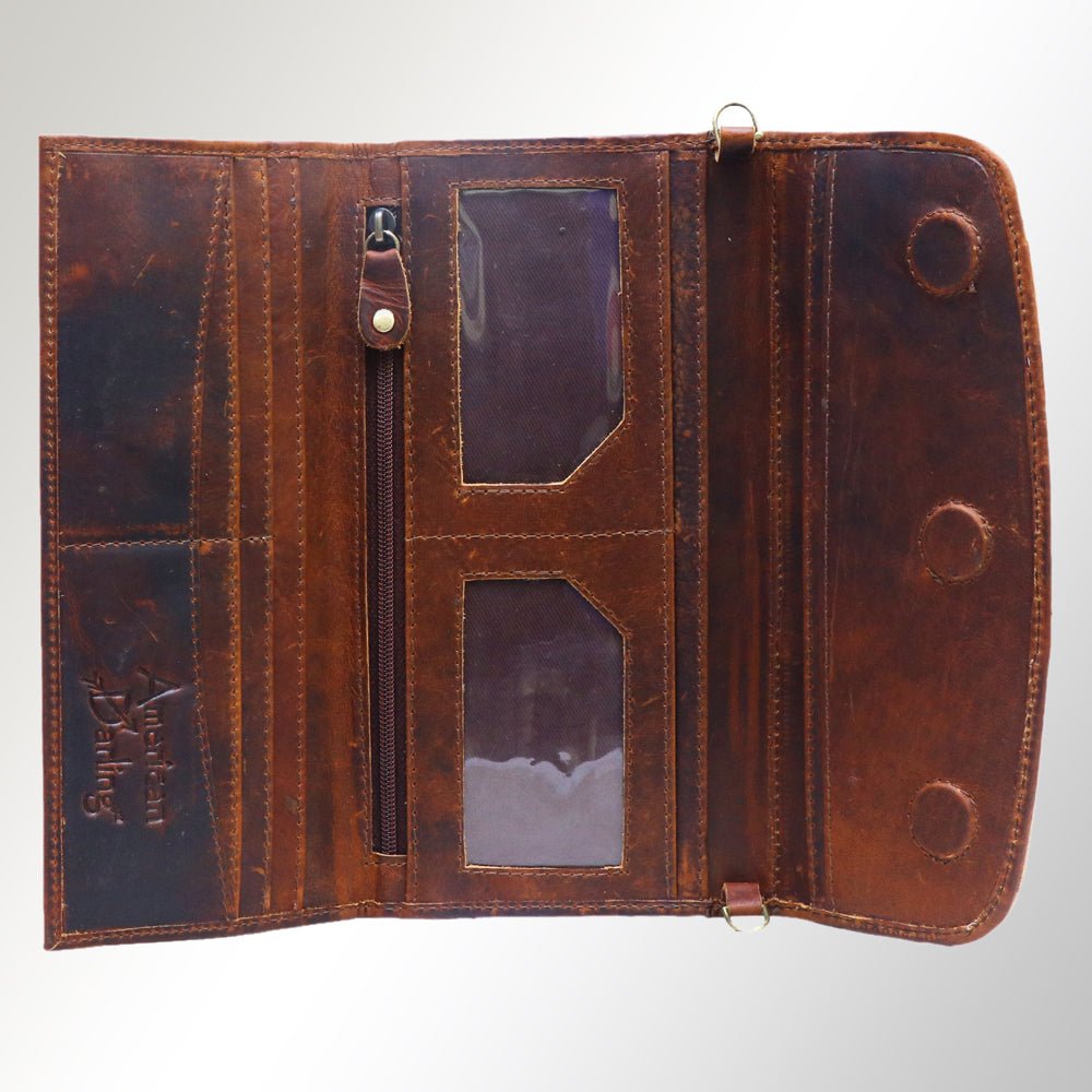 American Darling Wallet Genuine Leather Women Bag Western Handbag Purse