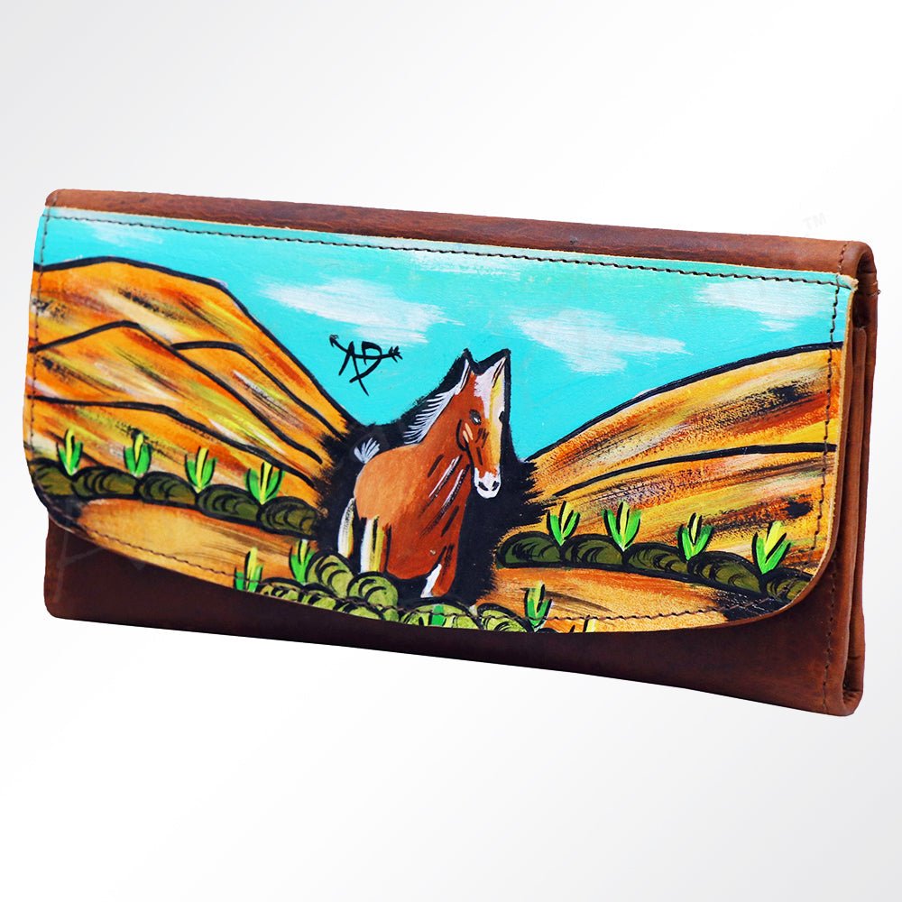 American Darling Wallet Genuine Leather Women Bag Western Handbag Purse