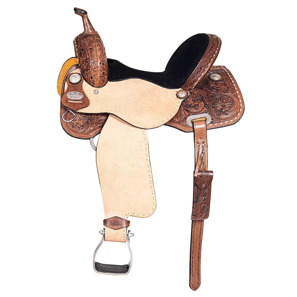 15 In Hilason Western Horse Barrel Racing Trail Pleasure American Leather Saddle