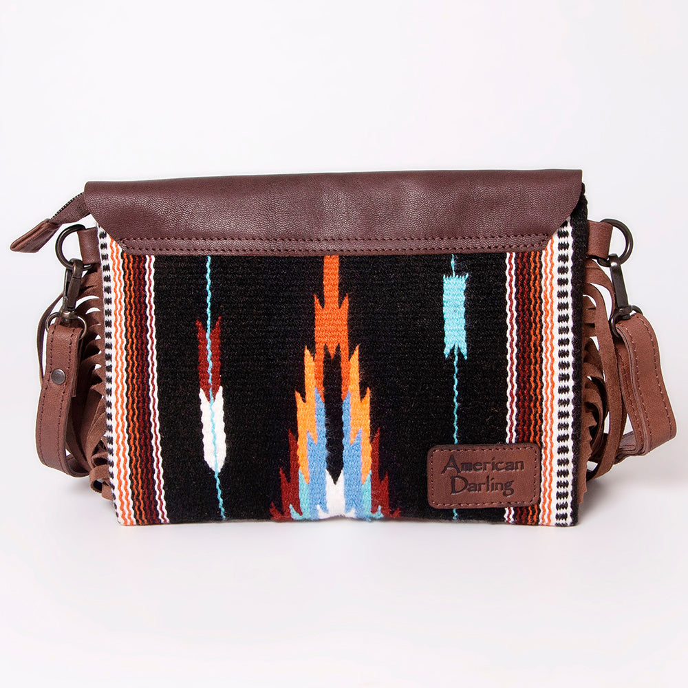 American Darling Signature Crossbody Hand Tooled Saddle Blanket Genuine Leather Women Bag Western Handbag Purse