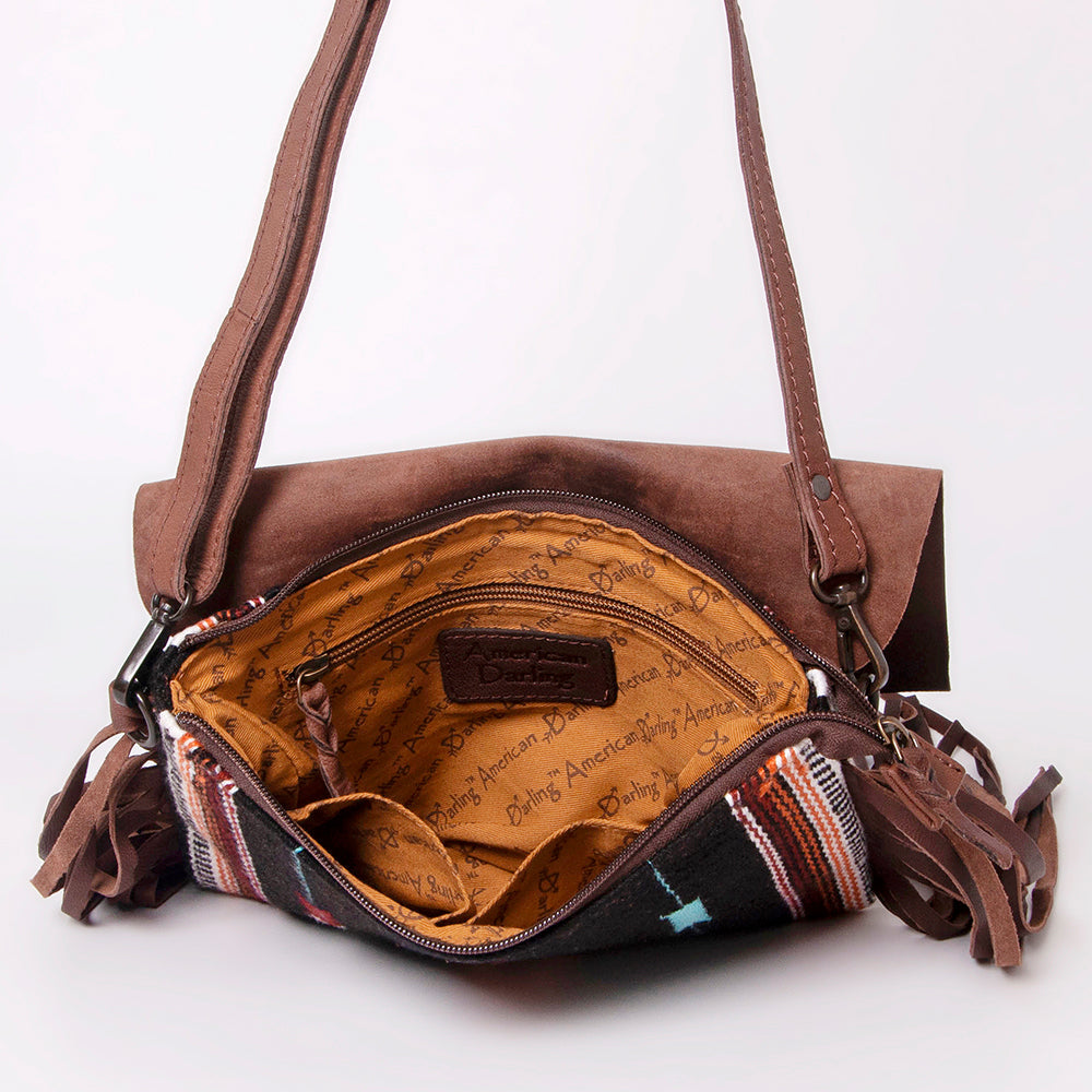 American Darling Signature Crossbody Hand Tooled Saddle Blanket Genuine Leather Women Bag Western Handbag Purse