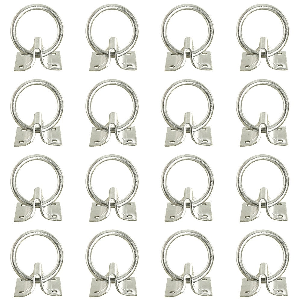 Set of 16 Hilason 2 in Cross Tie Ring  w/ 2mm sheet Zinc Plated