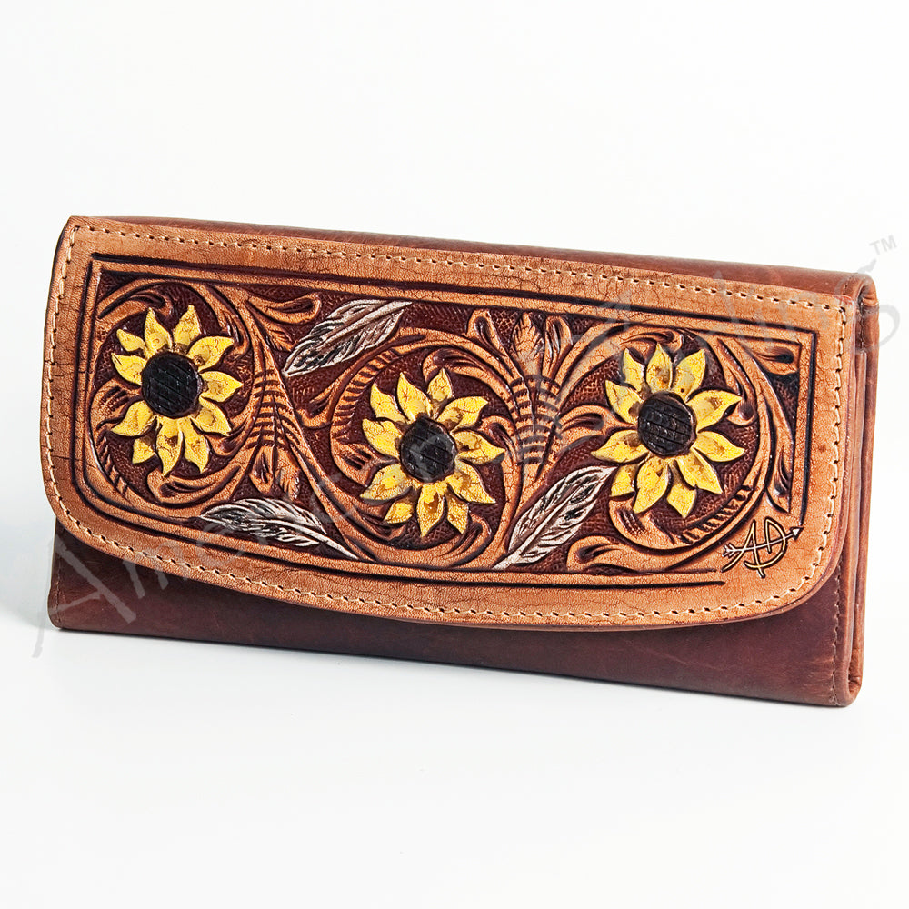 Hand Tooled Hand Painted Genuine Leather women bag western handbag purse