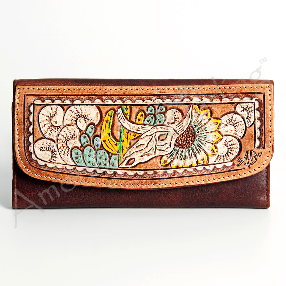Hand Tooled Hand Painted Genuine Leather women bag western handbag purse