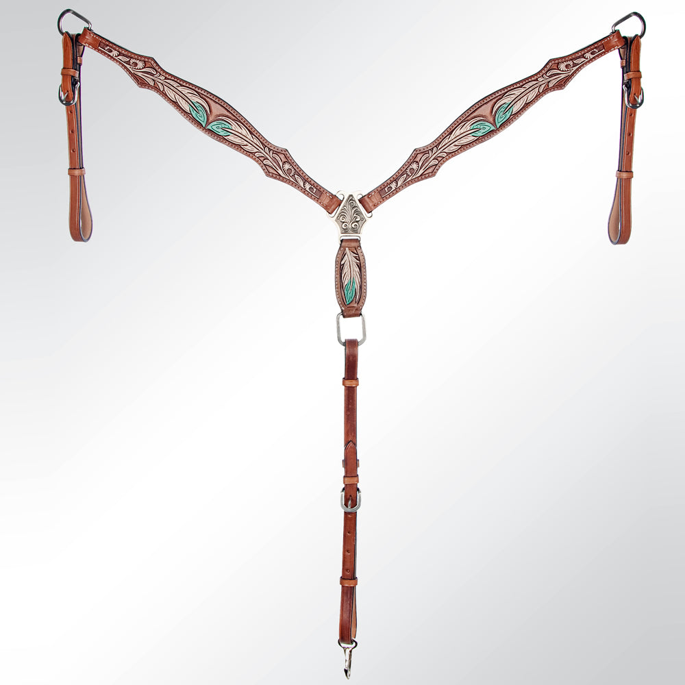 AMERICAN DARLING Western Horse Headstall Breast Collar Set American Leather