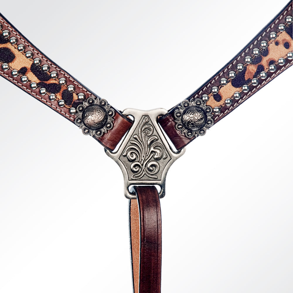 AMERICAN DARLING Western Horse Headstall Breast Collar Set American Leather
