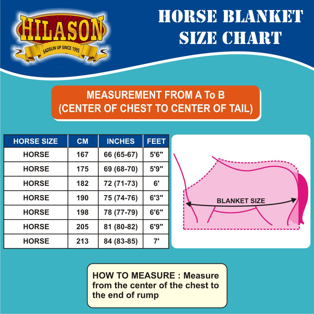 Hilason 1200D Winter Waterproof Horse Turnout Blanket Belly Wrap Green