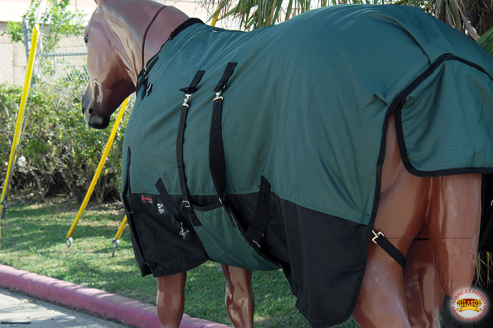 Hilason 1200D Winter Waterproof Horse Turnout Blanket Belly Wrap Green