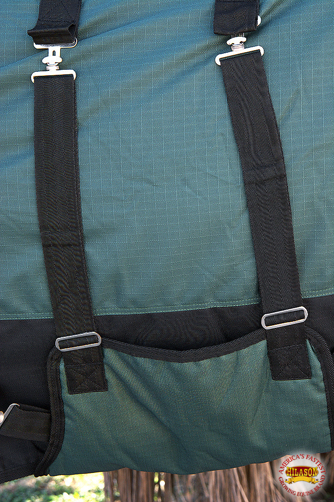 Hilason 1200D Winter Waterproof Horse Turnout Blanket Belly Wrap Green