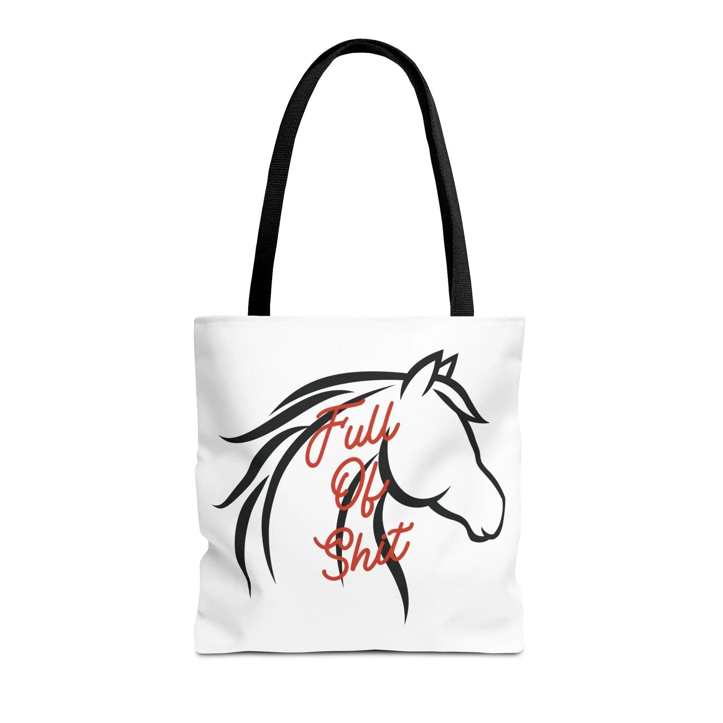 “Full of Sh*t” Horse Silhouette Equestrian Canvas Tote Bag