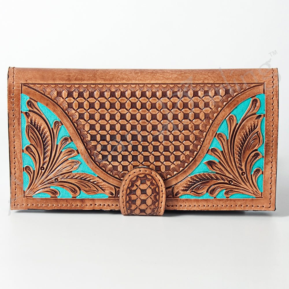 American Darling Wallet Hand Tooled Genuine Leather Women Bag Western Handbag Purse
