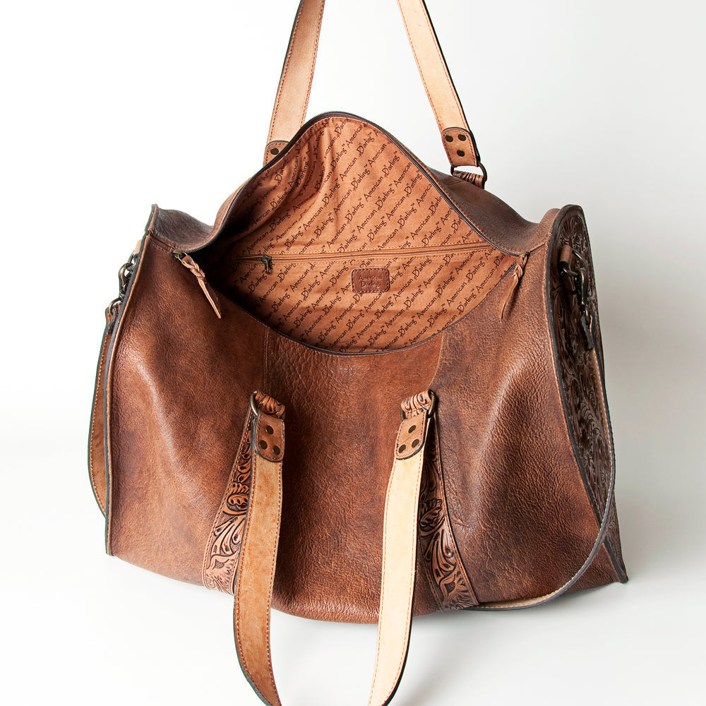 American Darling ADBG724 Duffel Genuine Leather Women Bag Western Handbag Purse