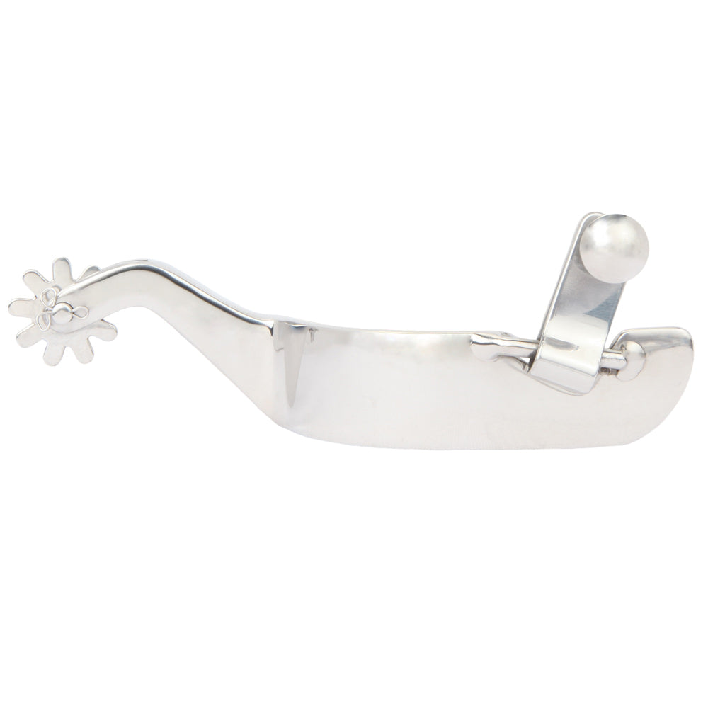 Medium 8 3/4 in Myler Stainless Steel Spur 1 1/4 Band 10 Point Rowel