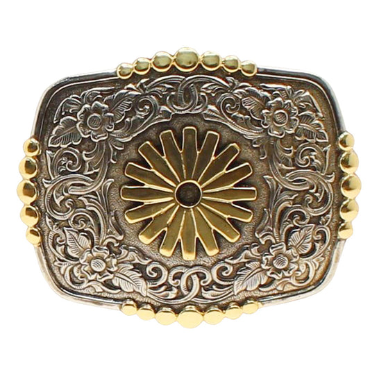 3 3/4 in X 1/4 Crumrine Western Mens Belt Buckle Spur Rowel