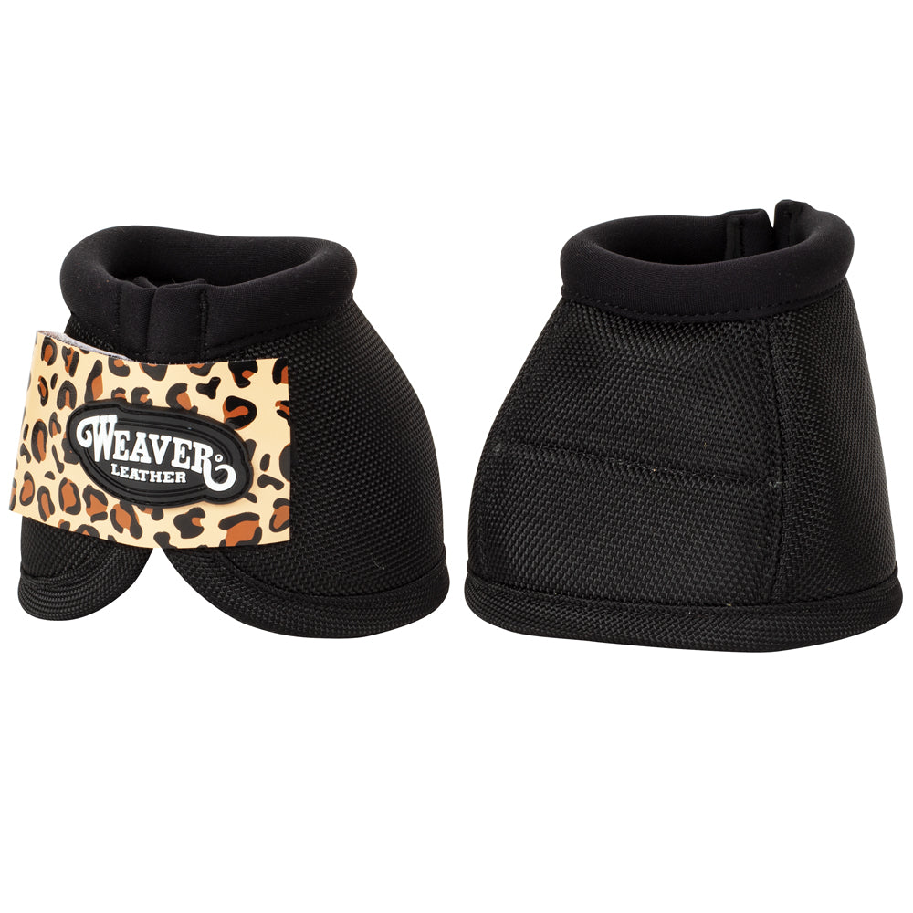 Large Weaver Horse Bell Boots Prodigy Ballistic No Turn Leopard