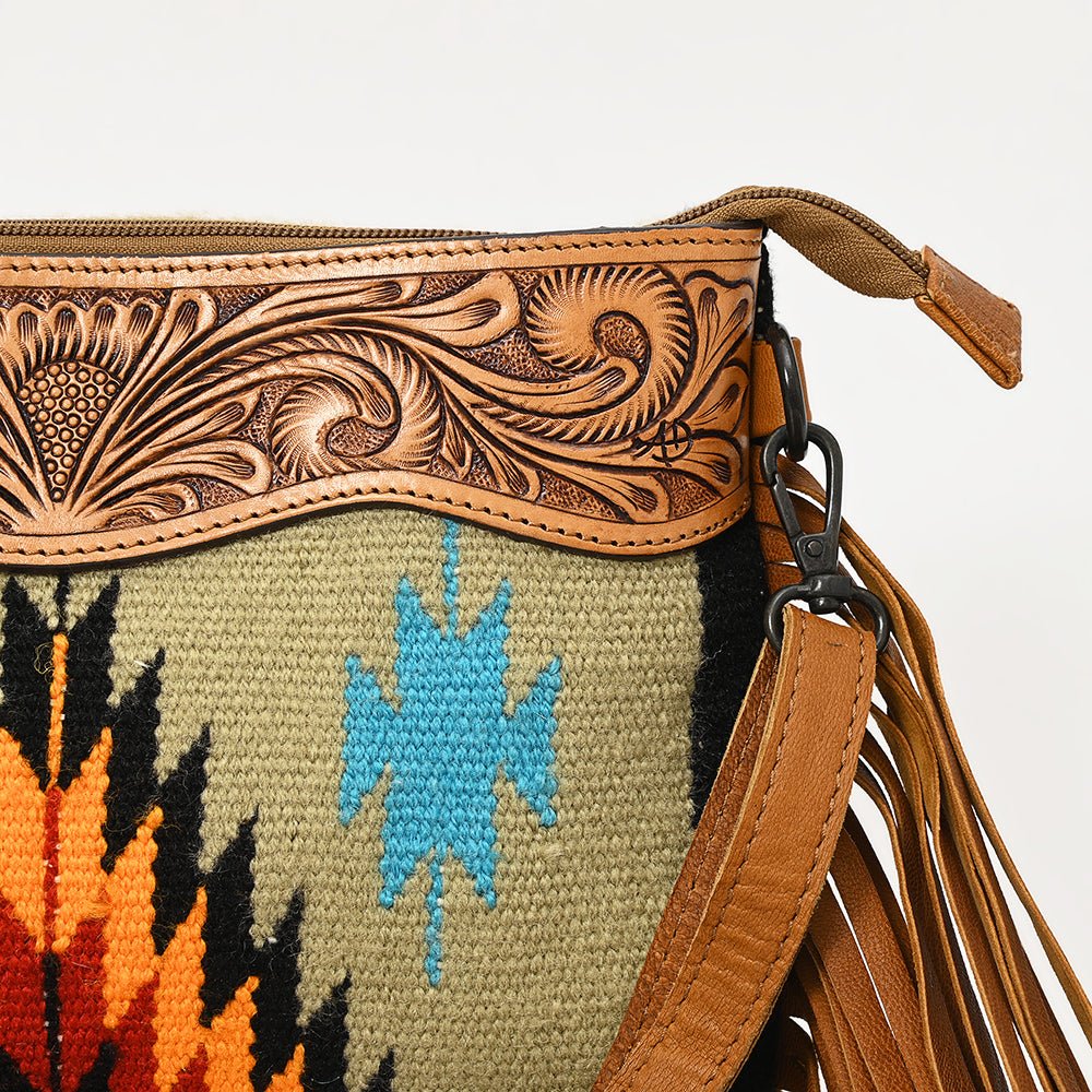 American Darling Cross Body Hand Tooled Saddle Blanket Genuine Leather Women Bag Western Handbag Purse