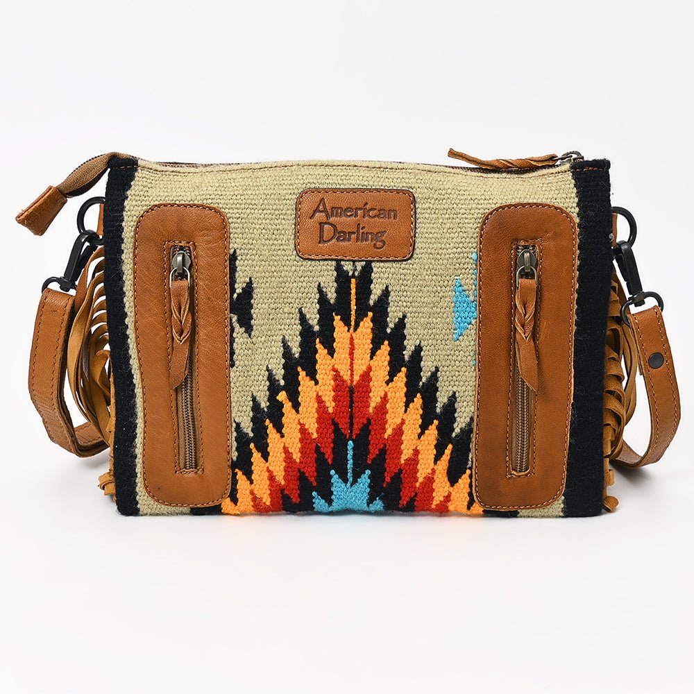 American Darling Cross Body Hand Tooled Saddle Blanket Genuine Leather Women Bag Western Handbag Purse