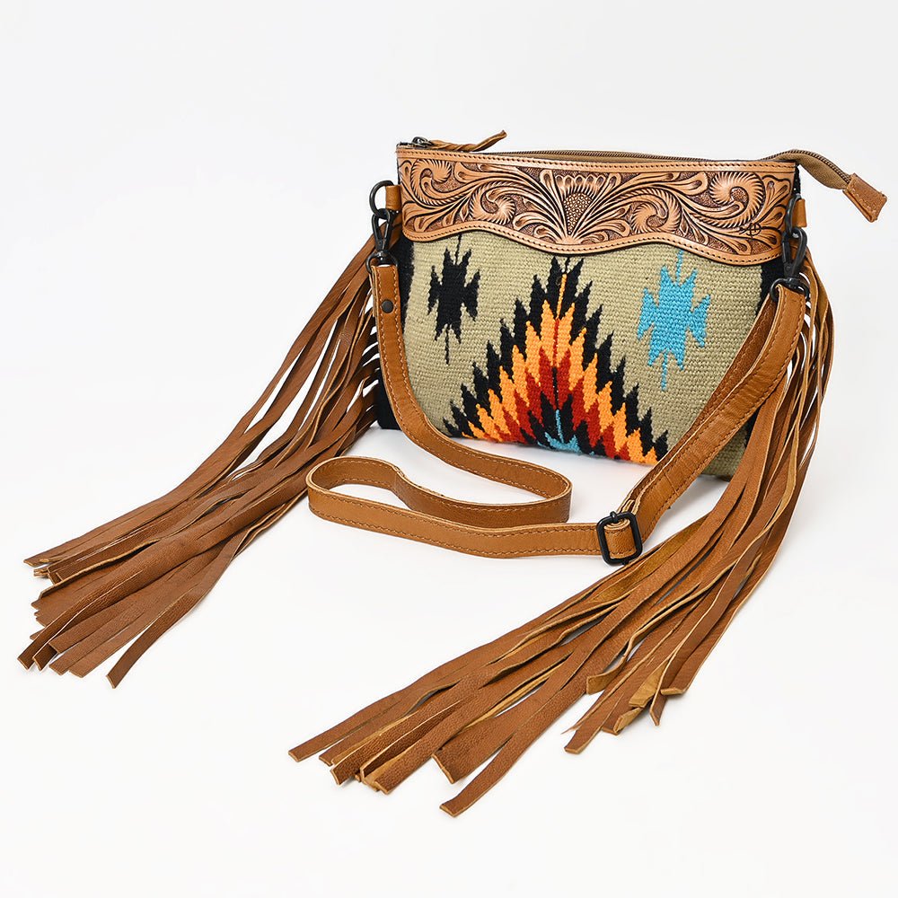 American Darling Cross Body Hand Tooled Saddle Blanket Genuine Leather Women Bag Western Handbag Purse