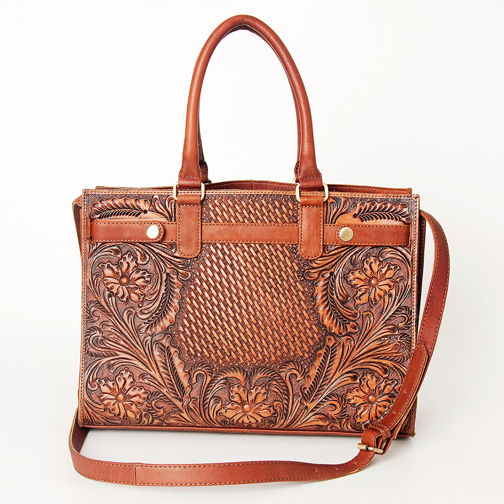 American Darling ADBGI191B Tote Hand Tooled Genuine Leather Women Bag Western Handbag Purse