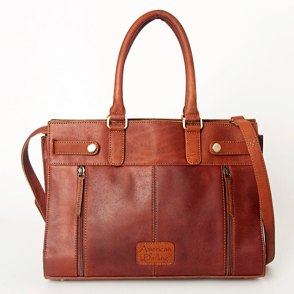 American Darling ADBGI191B Tote Hand Tooled Genuine Leather Women Bag Western Handbag Purse