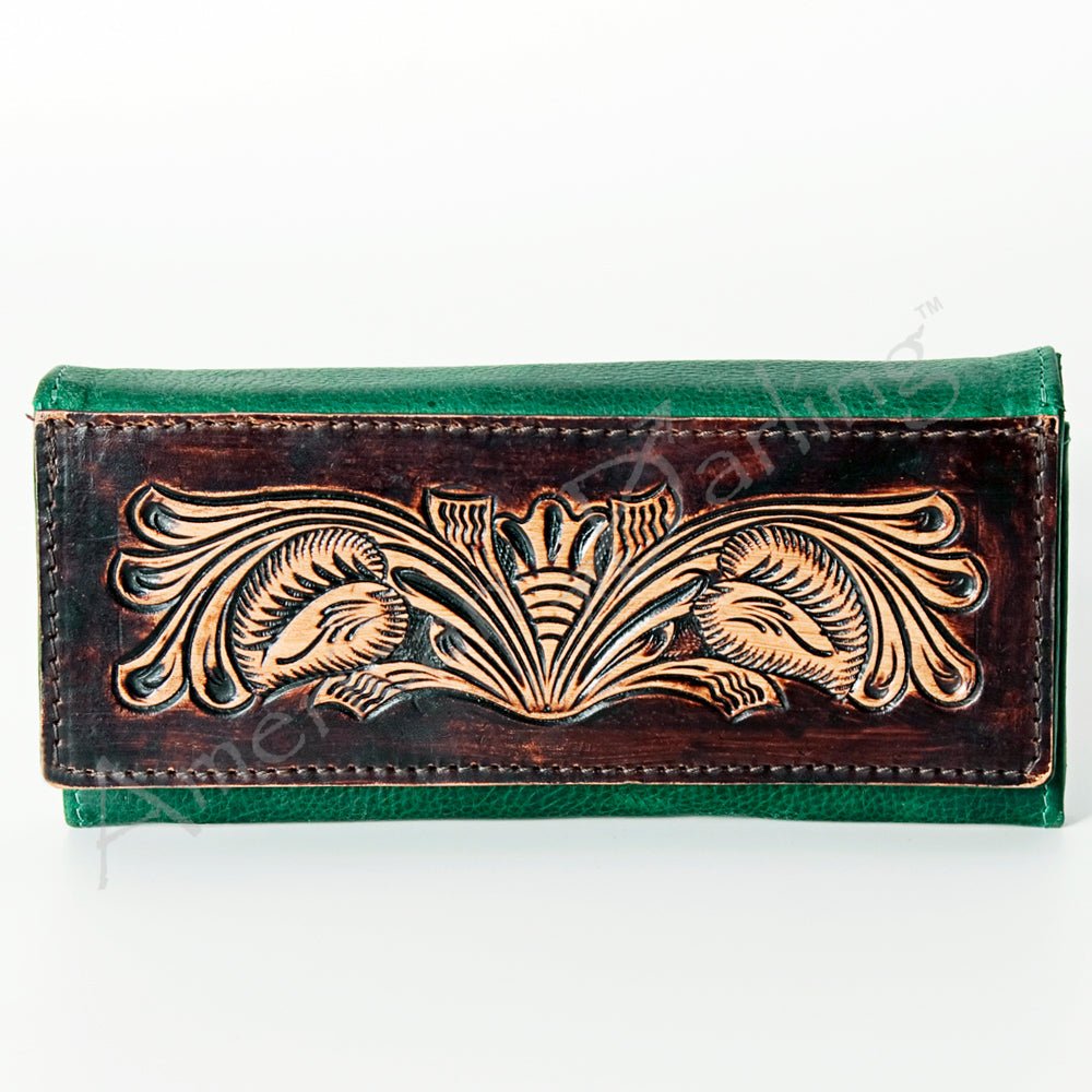 American Darling Wallet Hand Tooled Genuine Leather Women Bag Western Handbag Purse