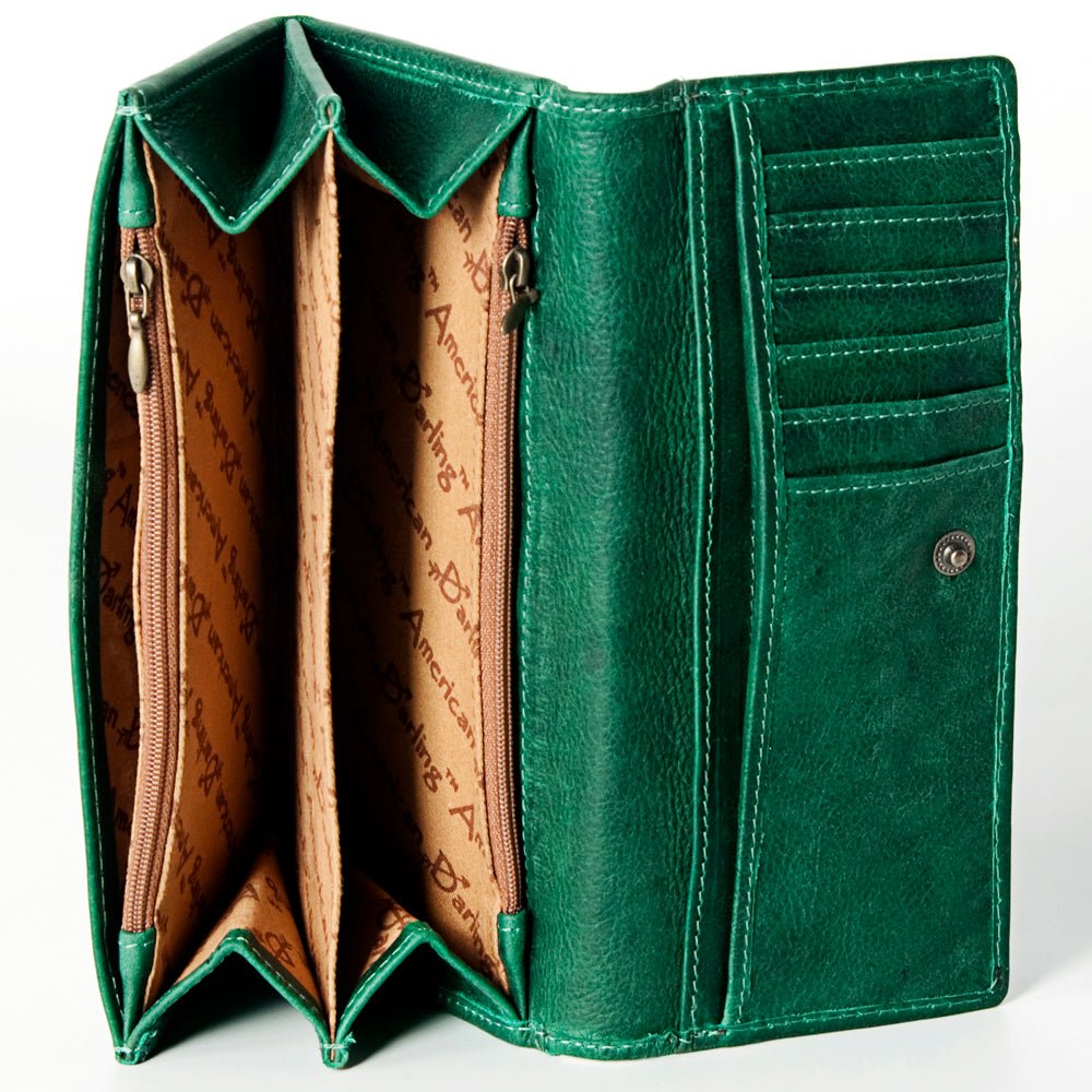 American Darling Wallet Hand Tooled Genuine Leather Women Bag Western Handbag Purse