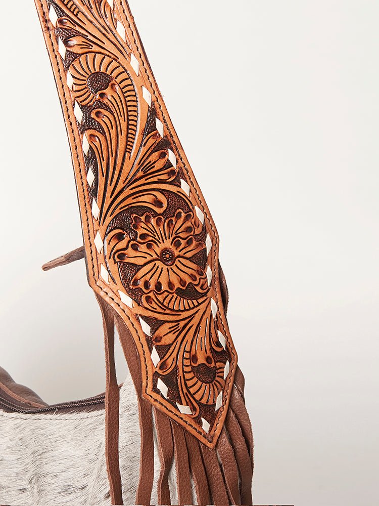 American Darling Hobo Hair On Genuine Leather Women Bag Western Handbag Purse