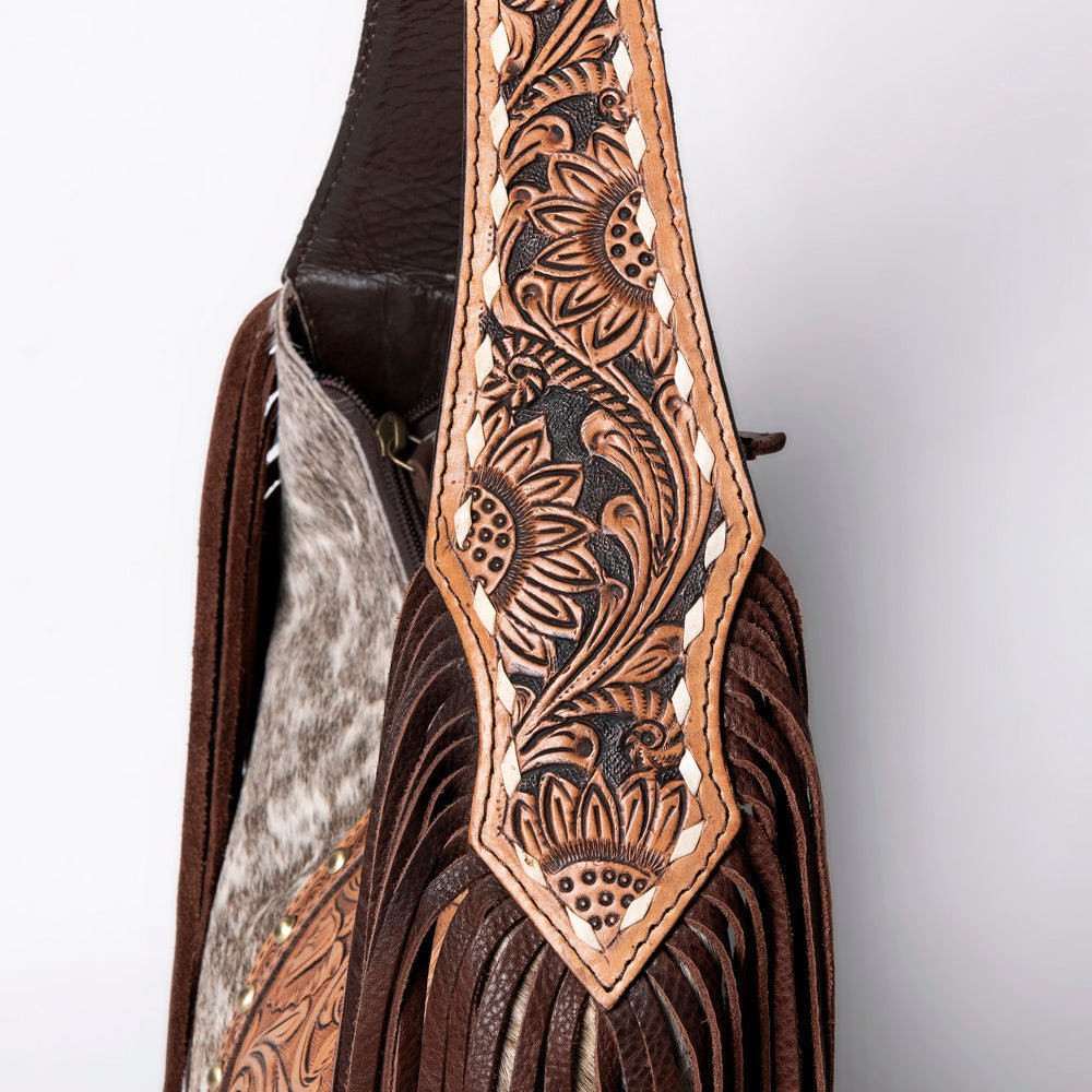 American Darling Hobo Hair On Genuine Leather Women Bag Western Handbag Purse