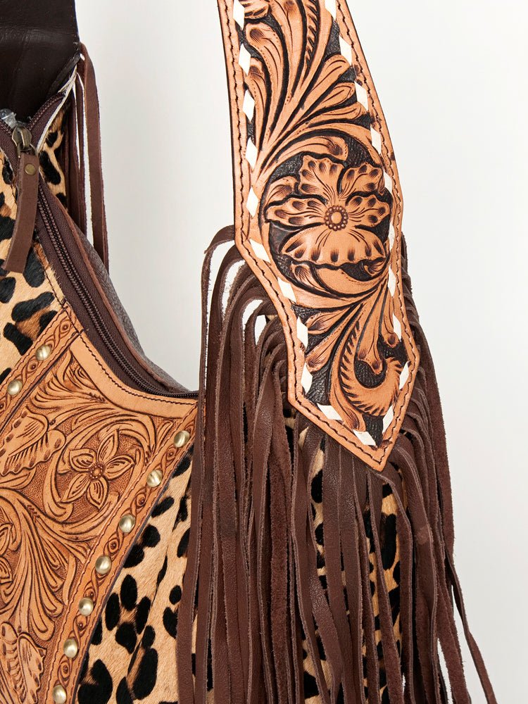 American Darling Hobo Hair On Genuine Leather Women Bag Western Handbag Purse