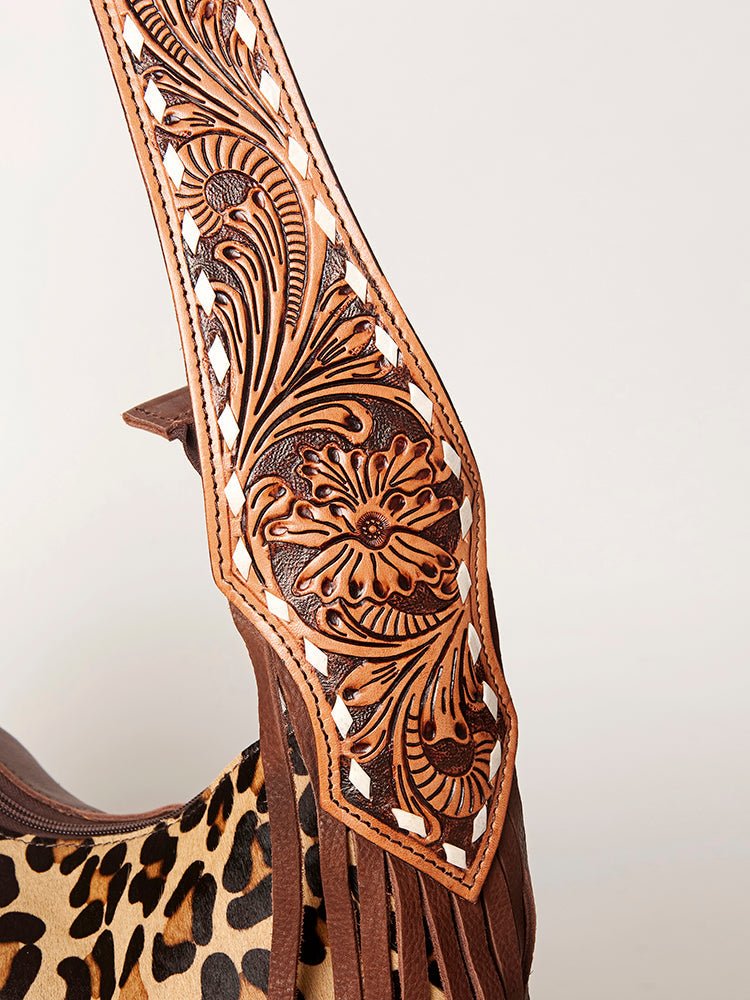 American Darling Hobo Hair On Genuine Leather Women Bag Western Handbag Purse