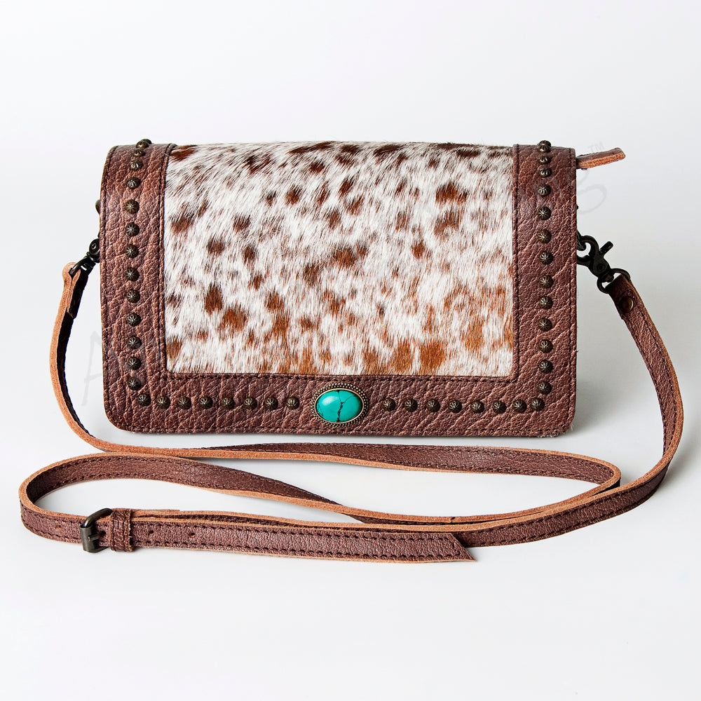ADBG683A American Darling Hand Tooled Hair On Genuine Leather Women Bag Western Handbag Purse