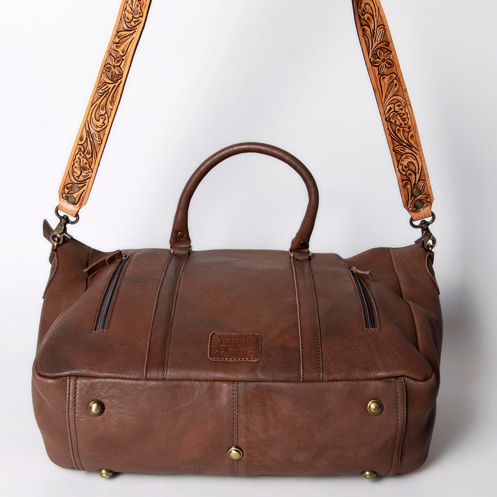 American Darling Briefcase Hand Tooled Saddle Blanket Genuine Leather Women Bag Western Handbag Purse