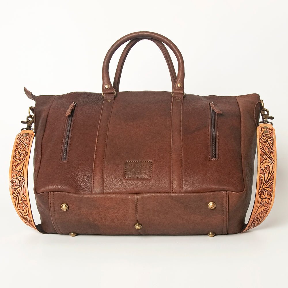 American Darling Briefcase Hand Tooled Saddle Blanket Genuine Leather Women Bag Western Handbag Purse