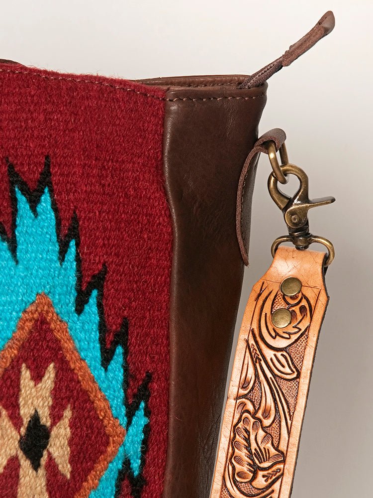 American Darling Briefcase Hand Tooled Saddle Blanket Genuine Leather Women Bag Western Handbag Purse