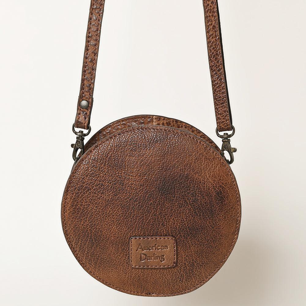 ADBGZ389A American Darling Hand Tooled Hair On Genuine Leather Women Bag Western Handbag Purse