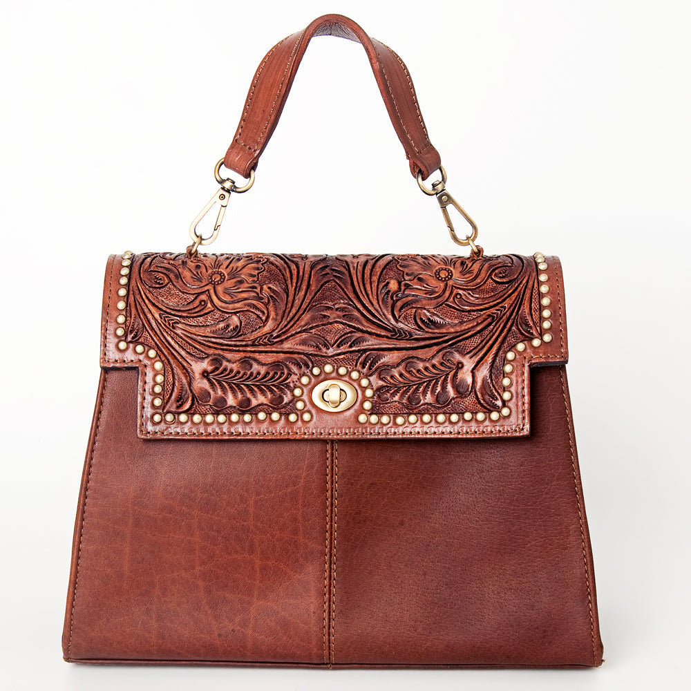 American Darling ADBGI176A Briefcase Hand Tooled Genuine Leather women bag western handbag purse