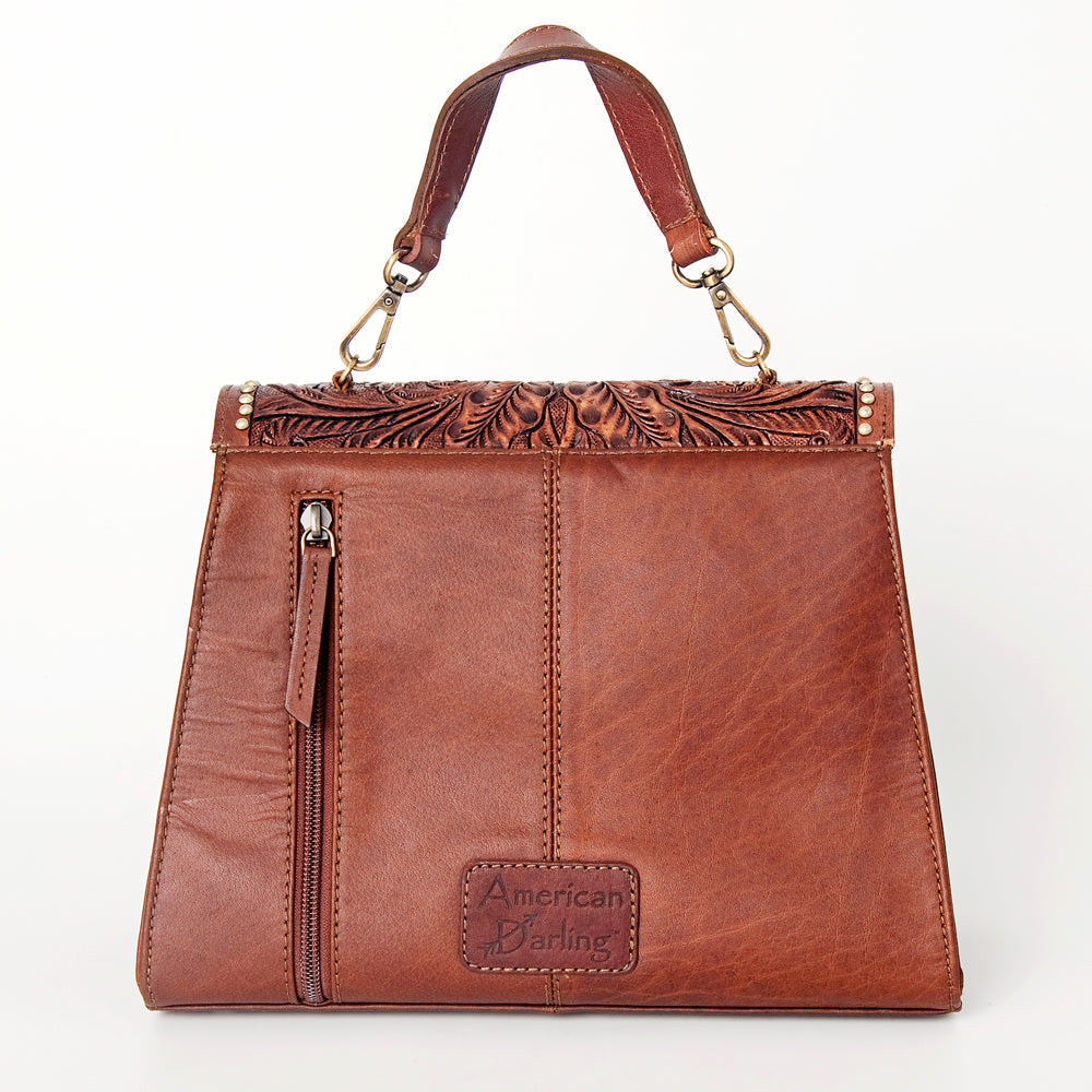 American Darling ADBGI176A Briefcase Hand Tooled Genuine Leather women bag western handbag purse